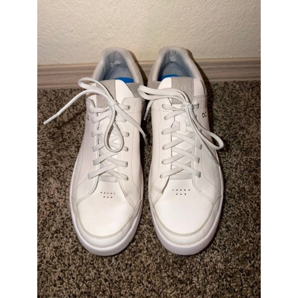 On Running THE ROGER Advantage White Grey Mens Sneakers 10.5 Low Top Shoes